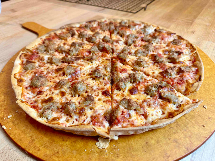 Sausage Cracker Crust Pizza