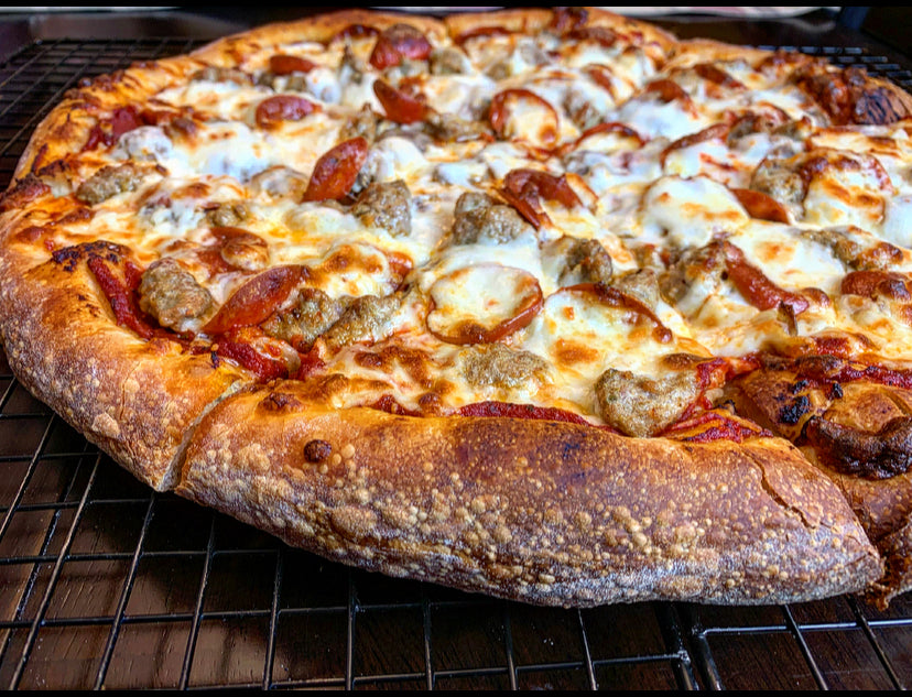 American Pepperoni and Sausage Pizza